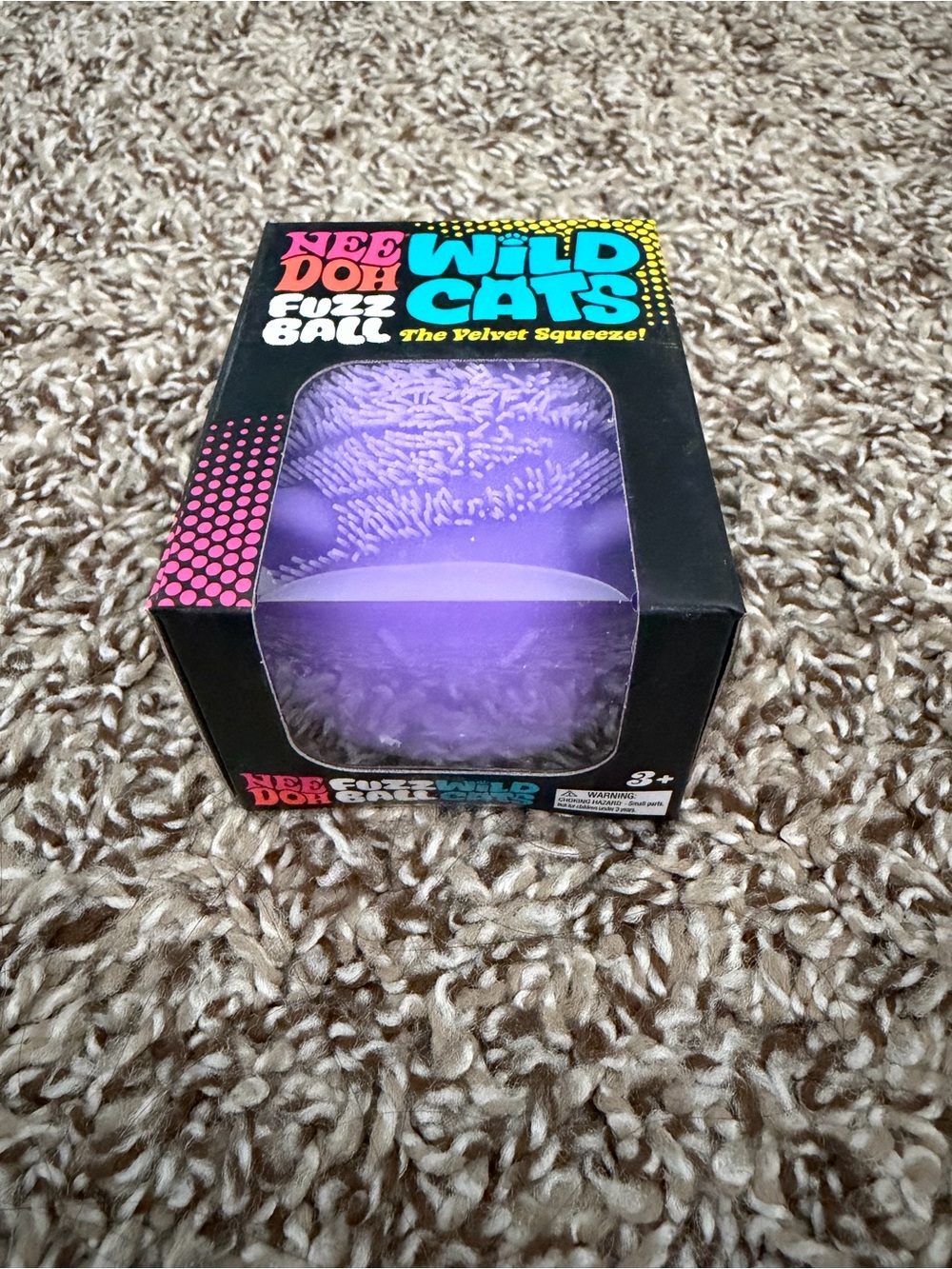 Needoh fuzz ball wild cats - Purple